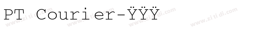 PT Courier字体转换